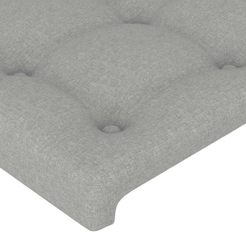 Letto matrimoniale | Letto per adulti | Giroletto senza Materasso Grigio Chiaro 140x200 cm Tessuto