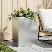 Vaso da giardino Argento 40 x 20 x 50 cm Acciaio zincato 8005424