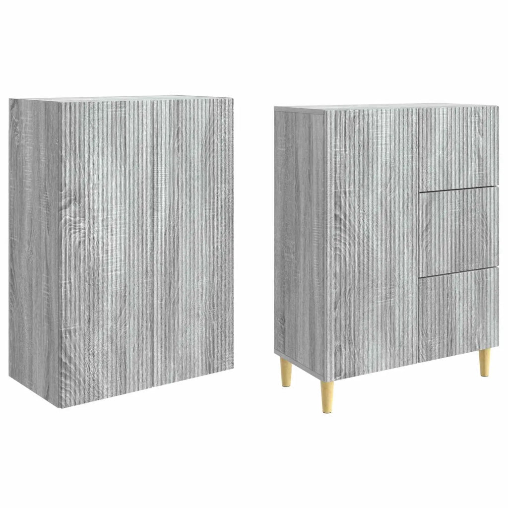 Set di armadi 2 pcs Sonoma grigio 66 x 34,5 x 90 cm 3416580