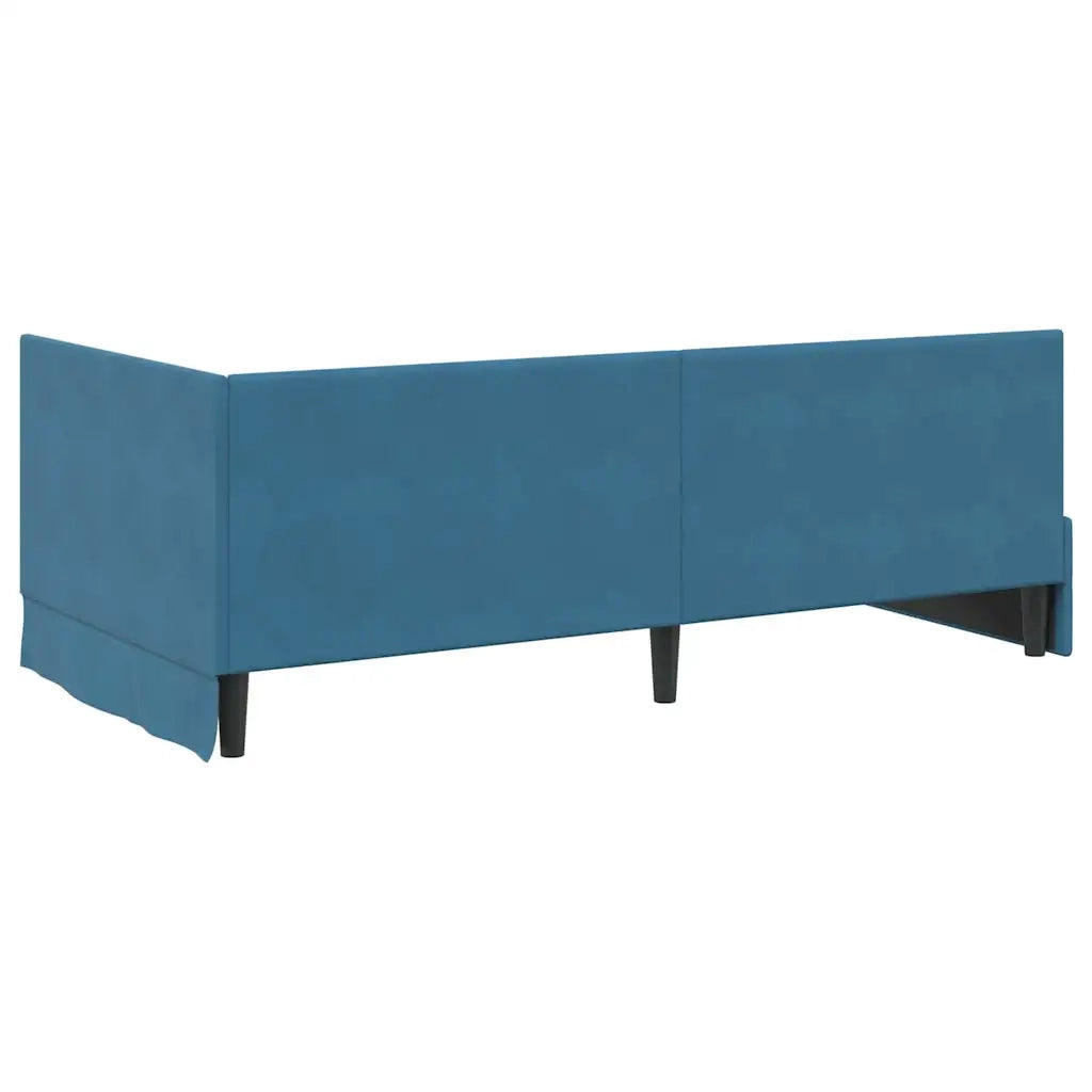 Struttura Letto Angolare con Materasso 2 pcs Blu Velluto 3393927