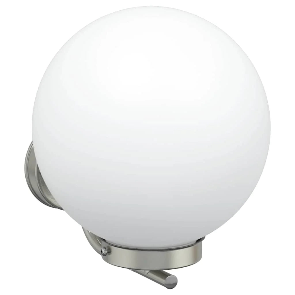 Set di 2 moderne lampade da parete per esterni 29 x 25 x 33 cm illuminazione di design durevole in acciaio inox argento 02_0056490