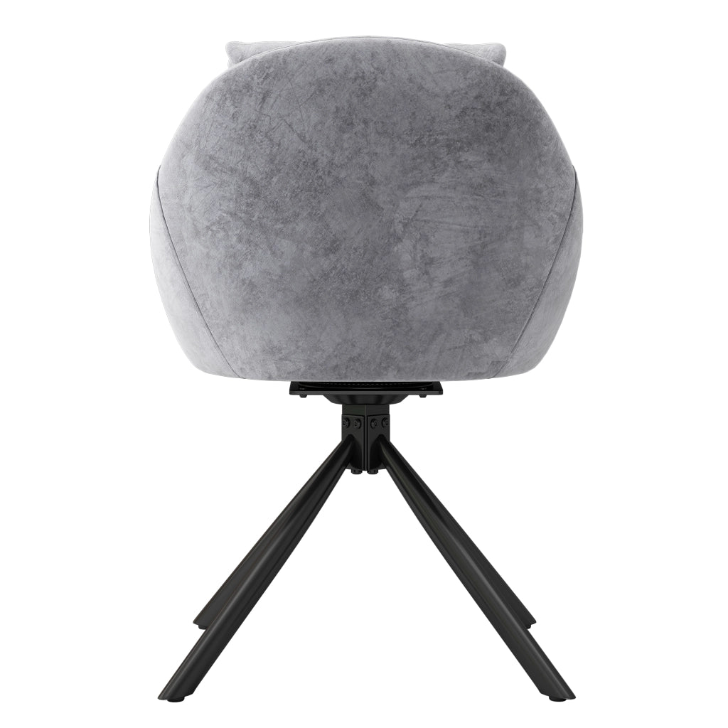 SEDIA Girevole 360° in Velluto Grigio Set da 2 pezzi