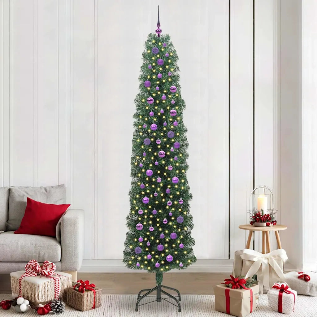 Albero di Natale artificiale con 300 LED Verde 240 cm 3394975