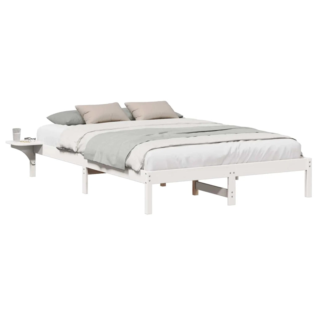 Letto matrimoniale | Letto per adulti | Struttura del letto Bianco 160 x 200 cm Pino massello