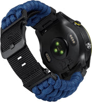 Cinturini di sostituzione sportivi in nylon paracord 550, 20mm, 22mm, 26mm, robusti e intrecciati, adatti a Garmin Forerunner, Instinct, Fenix, Descent, per uomini e donne.