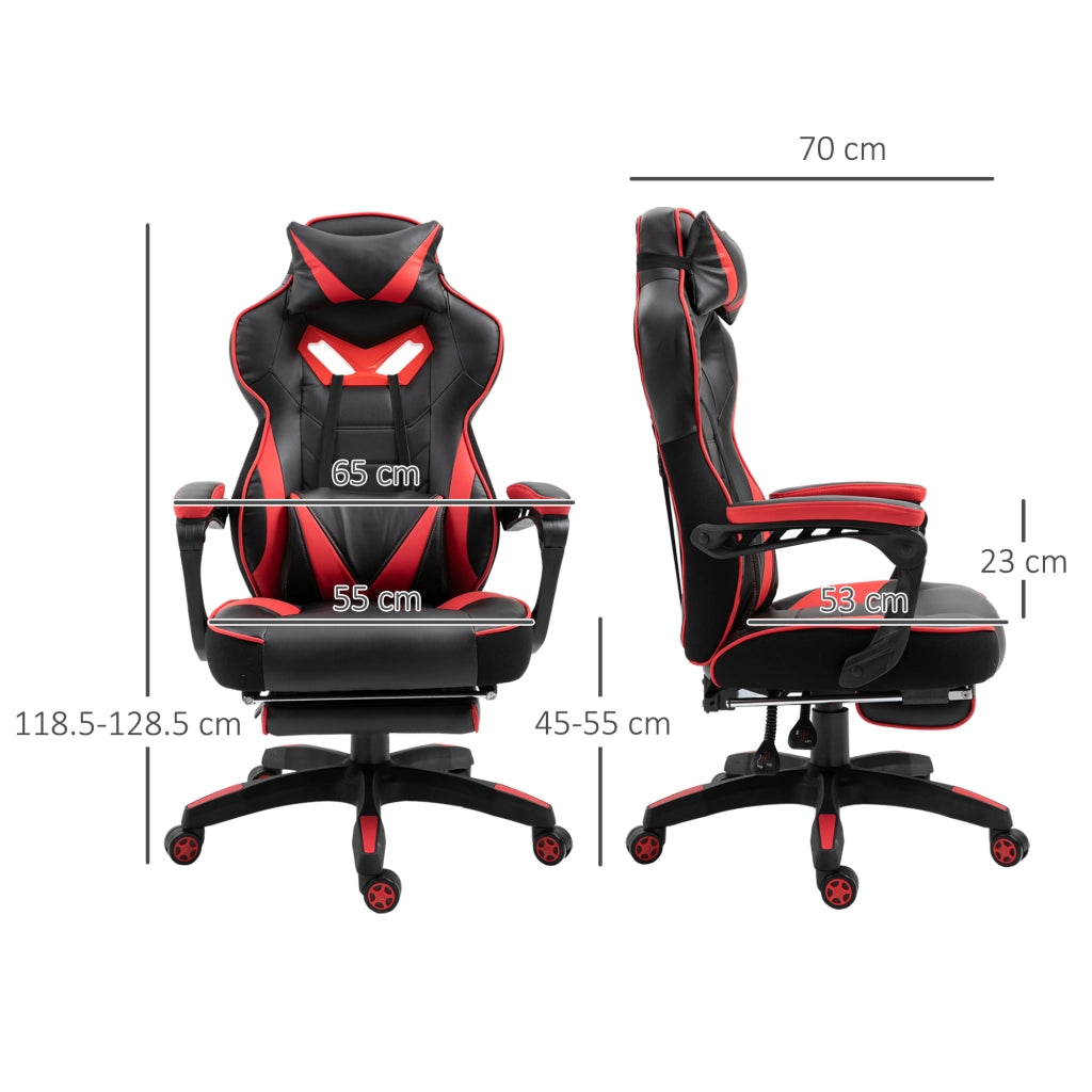 SEDIA GAMING Ergonomica reclinabile 65x70x118,5-128,5 cm Nero PU