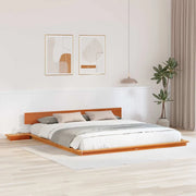 Struttura del letto Marrone 200 x 200 cm legno 872388