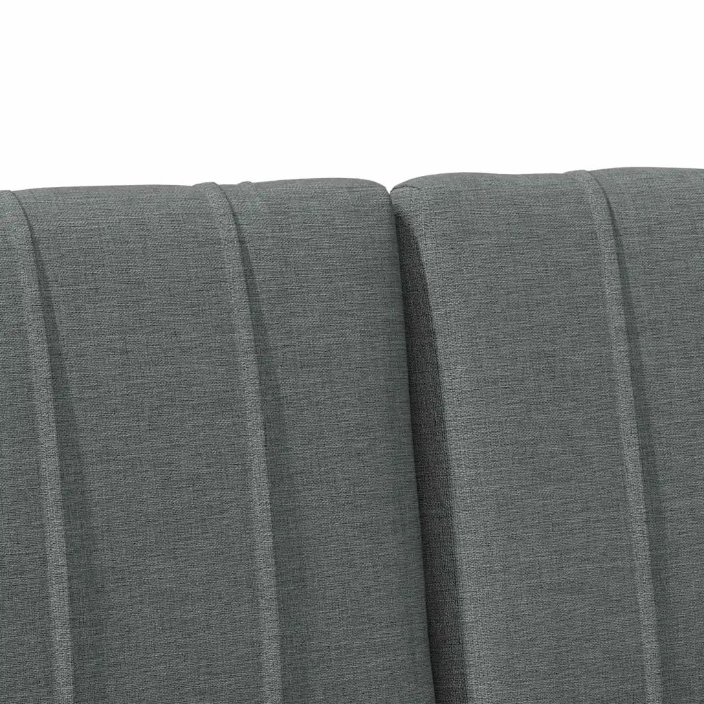 Testiera | Testata imbottita Grigio scuro 140 cm Pino massello