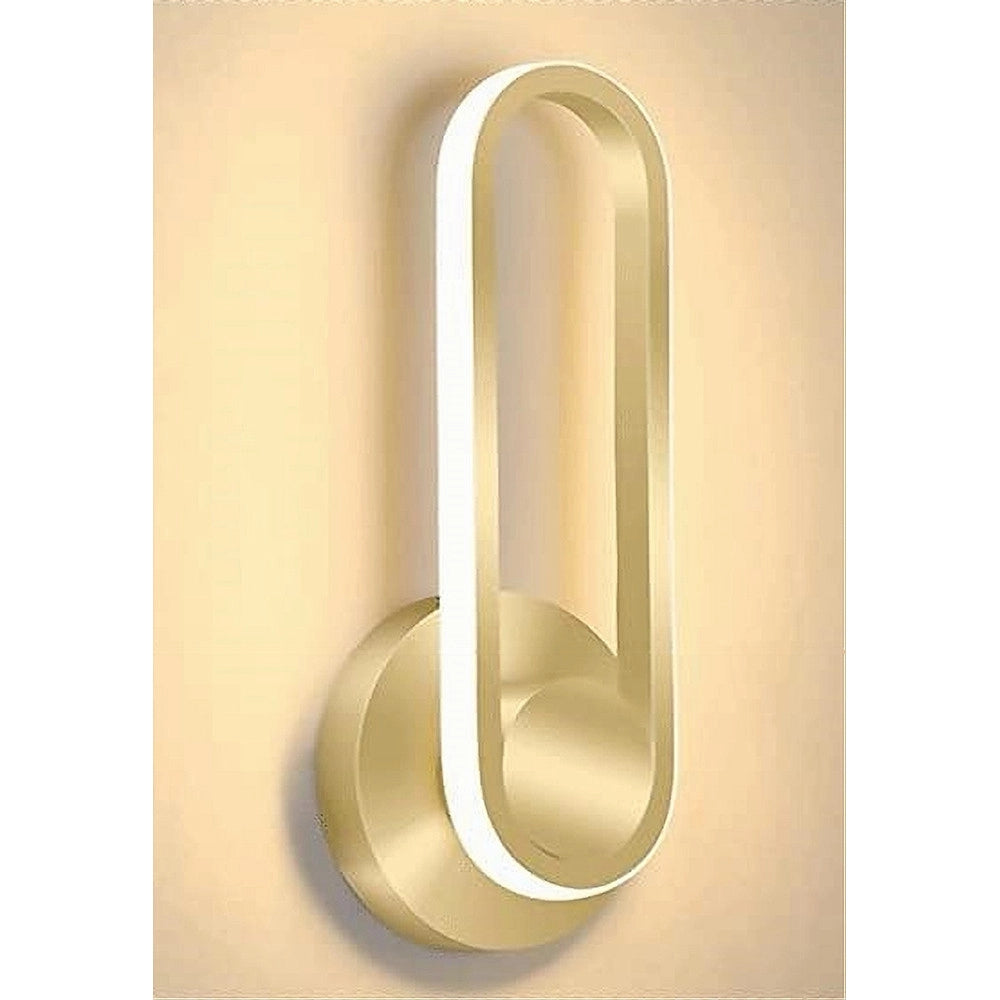 Trade Shop - Applique Da Parete Led 13 W Ovale Verticale Orientabile Oro Luce Naturale 50346 -