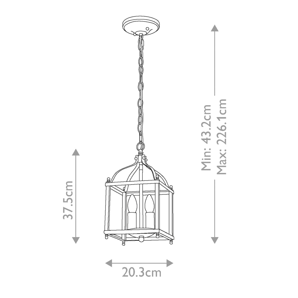 Lampada a sospensione Kichler Larkin nichel spazzolato 2xE14