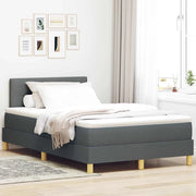 Letto a molle con cuscino Grigio scuro 120 x 190 cm Tessuto 3338903