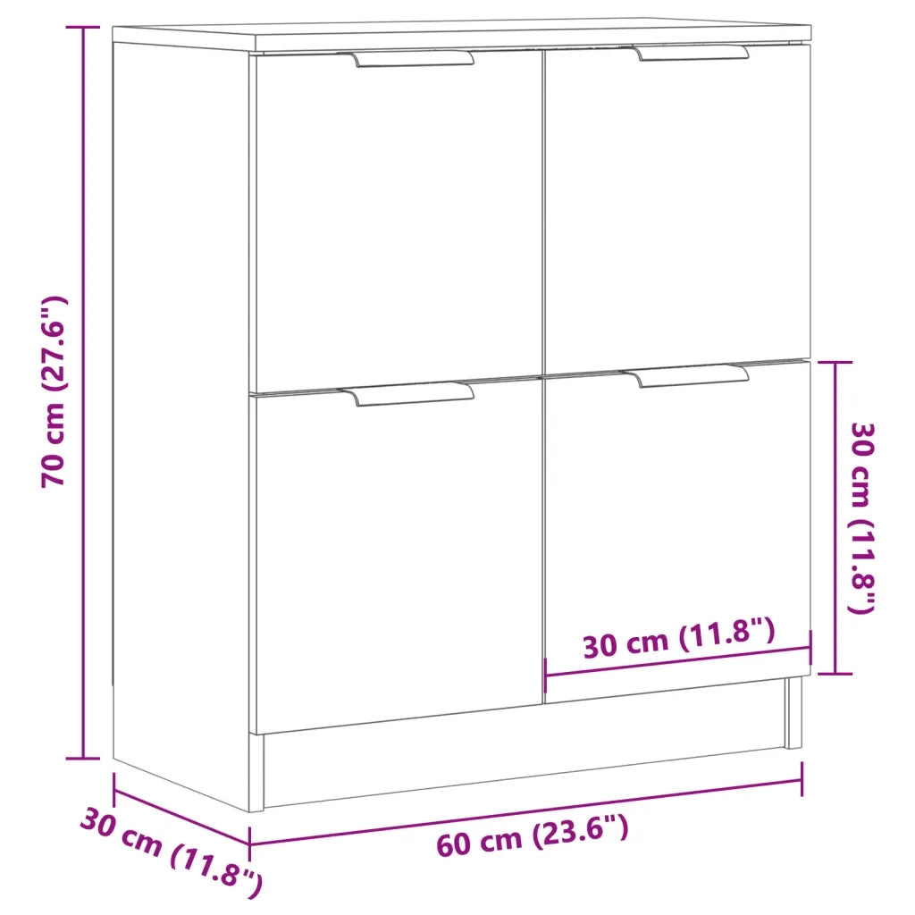 Credenza | Madia | Buffet da pranzo | Armadio da pranzo Legno Antico 60x30x70 cm in Truciolato