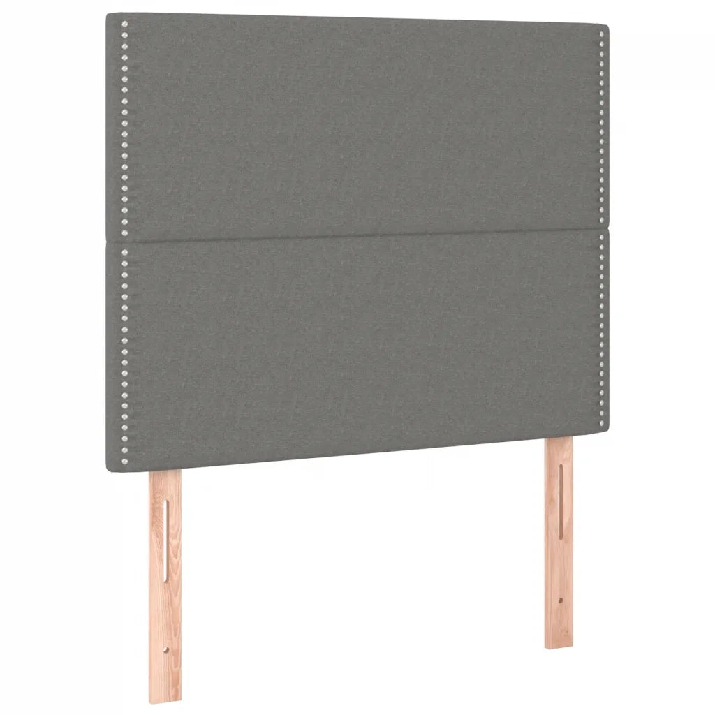 Giroletto a Molle con Materasso Grigio Scuro 90x200 cm Tessuto 3131322