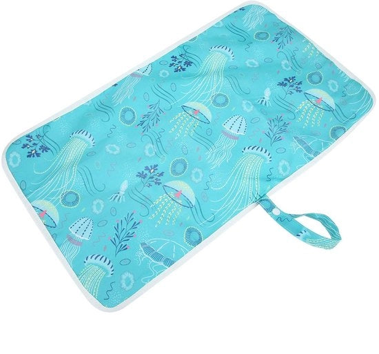 Cuscino per lettino acqua resistente - Cuscino per bambini - Cuscino gonfiabile - Cuscino pieghevole - Cintura elastica - Protezione contro i microrganismi patogeni