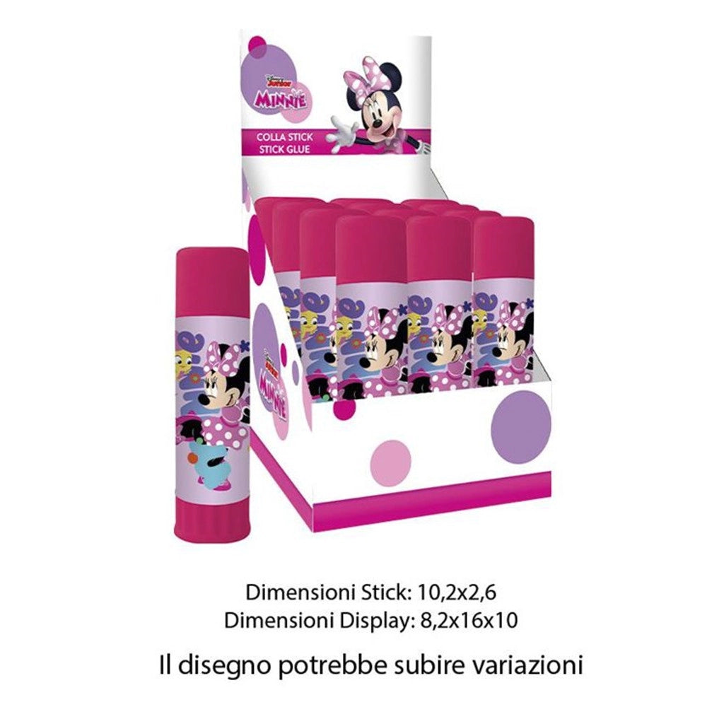 Trade Shop - Set 12 Pz Colla Stick Da 25gr Grafica Minnie Per Scuola Regali Feste Bambine 964533 -