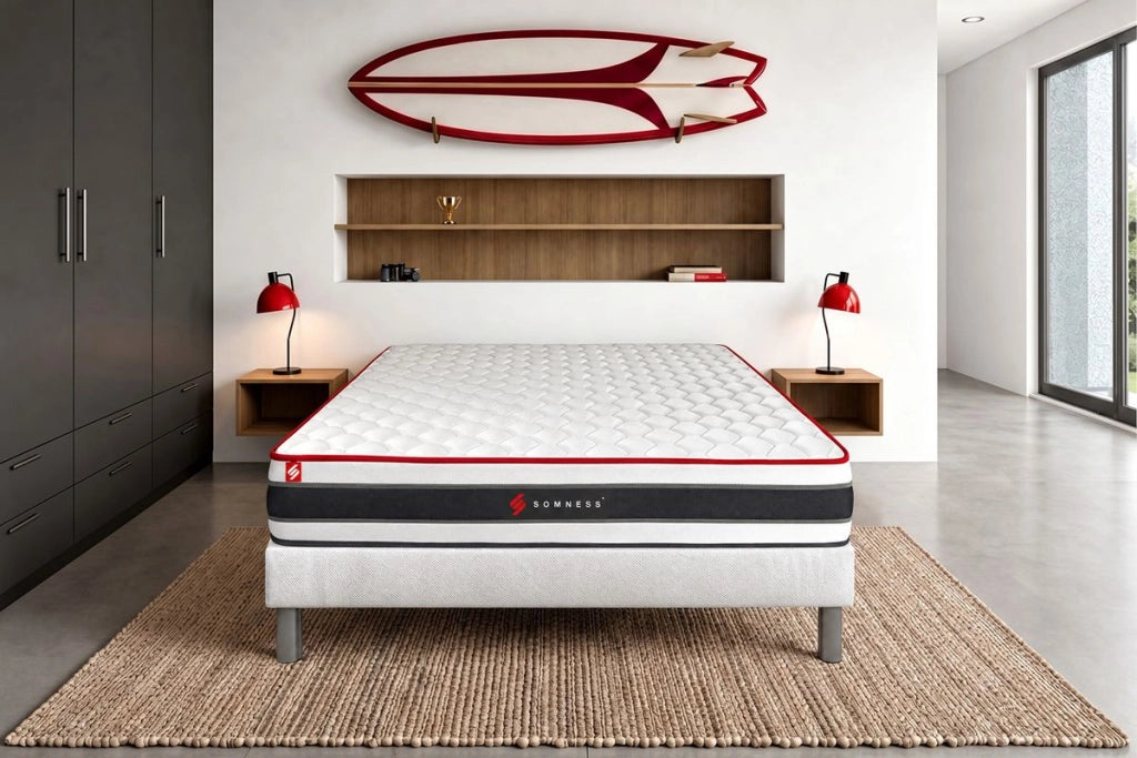 Materasso 200x200 cm Molle insacchettate e memory foam - Energy