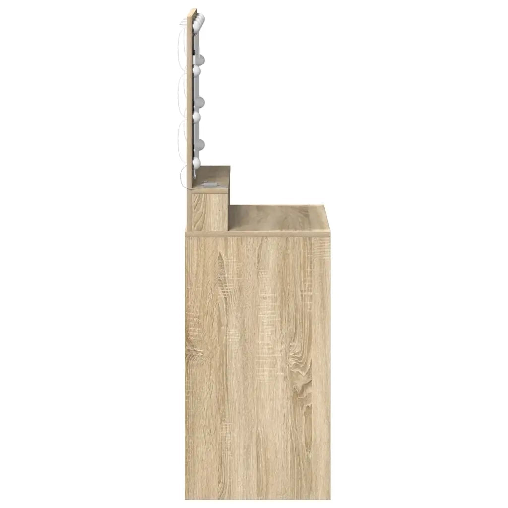 Toeletta | Tavolo da Trucco con lo scaffale Rovere Sonoma 50 x 41 x 135 cm