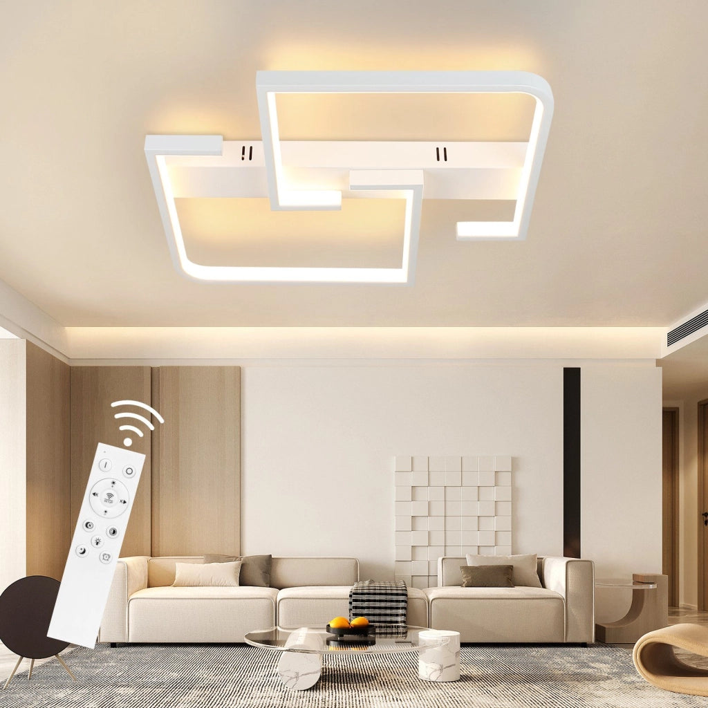 ZMH Lampada da soffitto a LED dimmerabile con telecomando - Illuminazione interna di design da 46 W