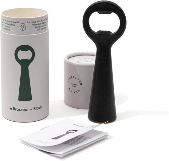 Flesopener classico - nero - con maniglie comode