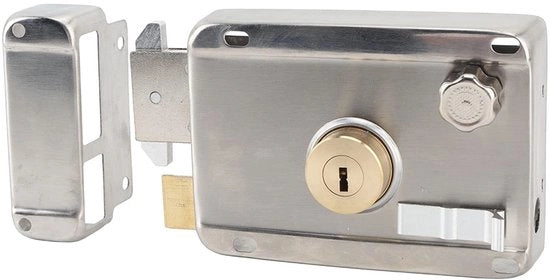 Antidiefstalslot per esterno per porta in acciaio o ferro battuto - in acciaio inossidabile - resistente - meccanico - adatto per porte in acciaio o ferro battuto - slot esterno