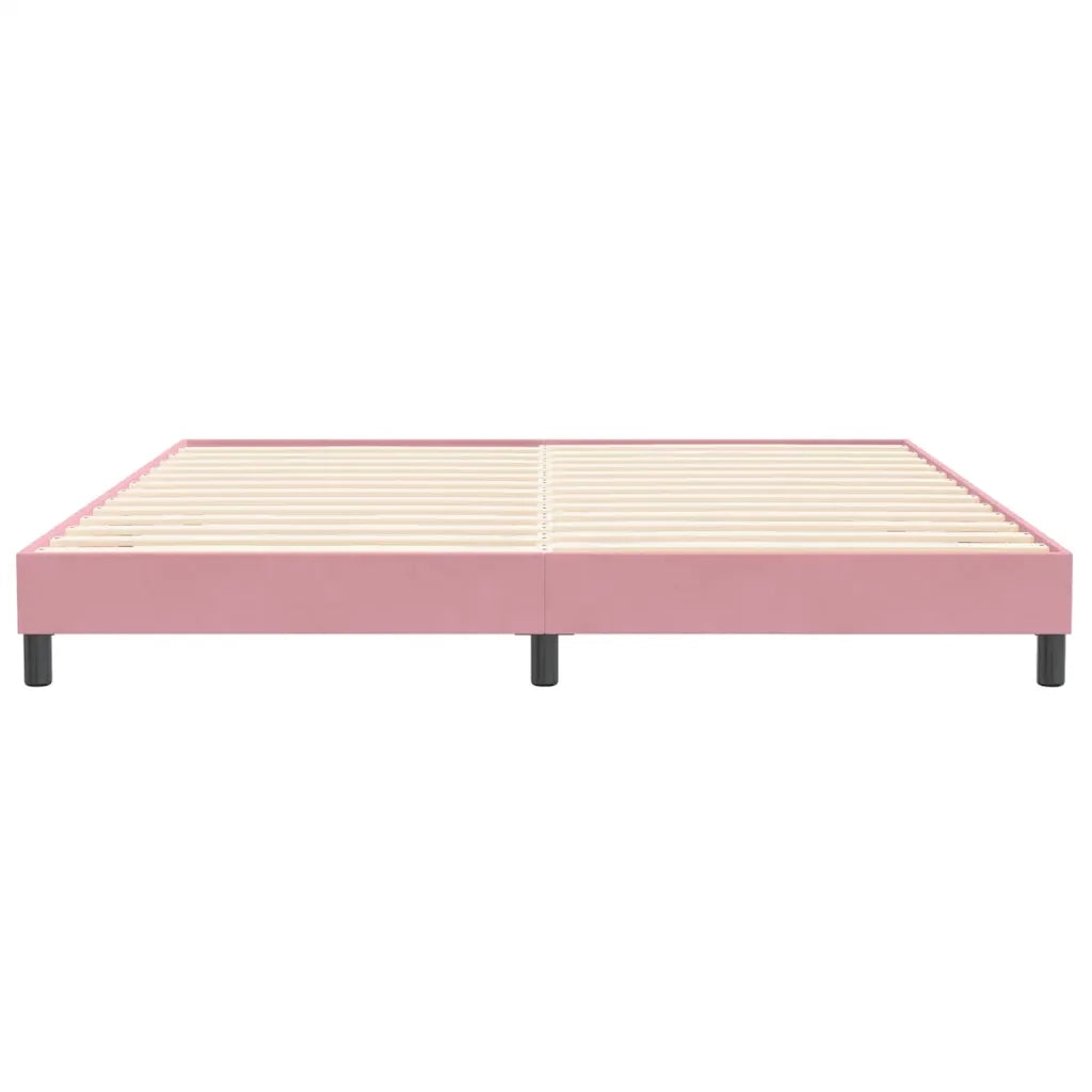 Giroletto senza Materasso-Struttura Letto Rosa 200x220 cm Velluto