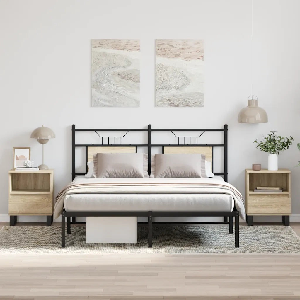 Comodini 2pz-Set di 2 Tavolino da notte Rovere Sonoma 40x35x50 cm in Legno Multistrato 310359
