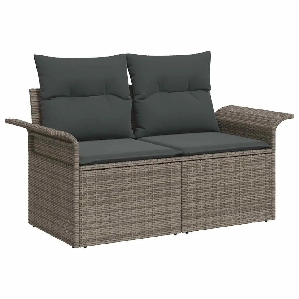 Set Divano da Giardino con cuscino 5 pcs Grigio polyrattan 3358858