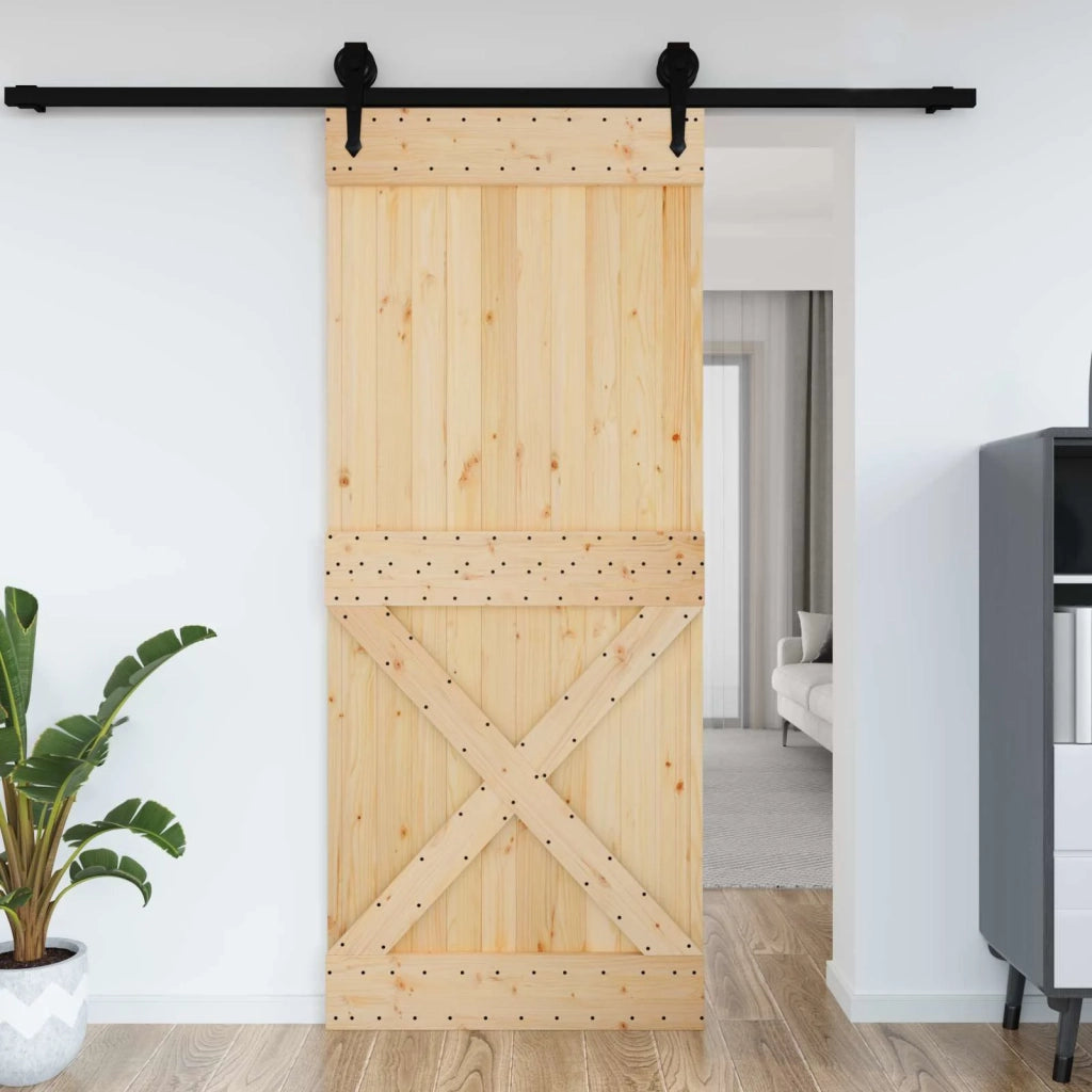 Porta NARVIK Naturale 95 x 210 cm Legno di pino solido 42047098