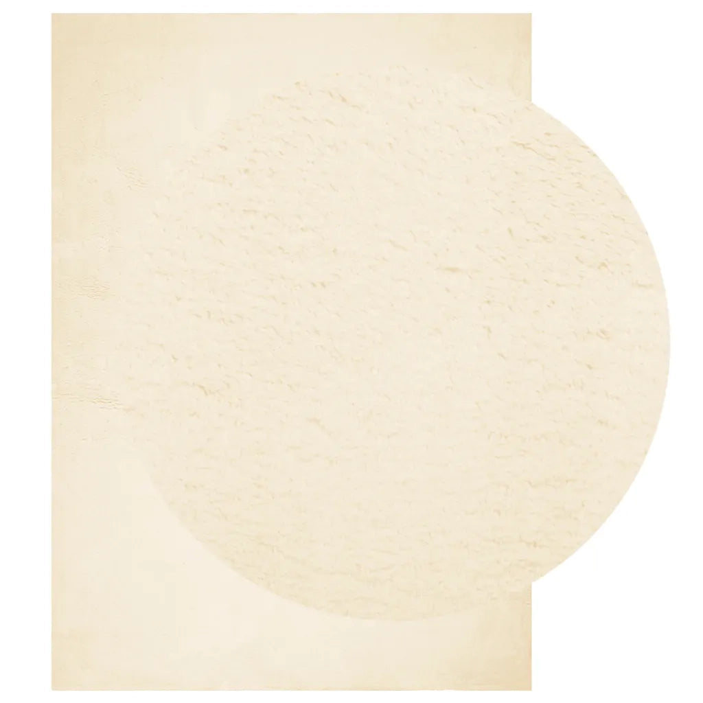 Tappeto del soggiorno | Tappeto a Pelo Corto HUARTE Morbido e Lavabile Crema 140x200 cm