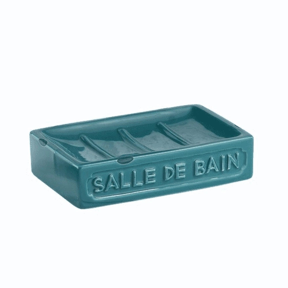 Portasapone in ceramica blu Vivienne Gedy