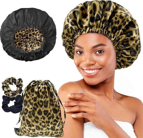 Sleeve per capelli doppia faccia con cintura elastica per donne - capelli ondulati lunghi naturali - parrucche - confezione regalo