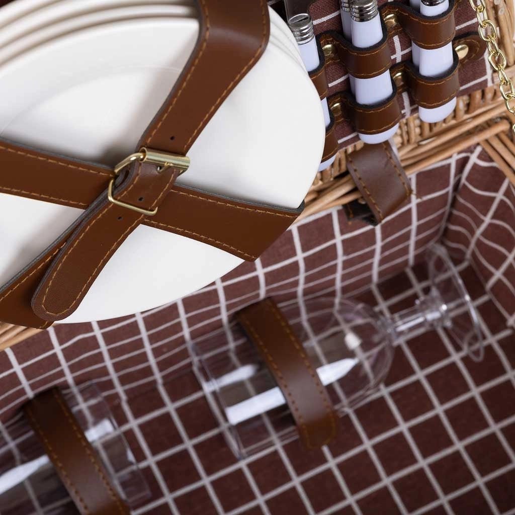 Cestino pic-nic marrone 40x28x20h