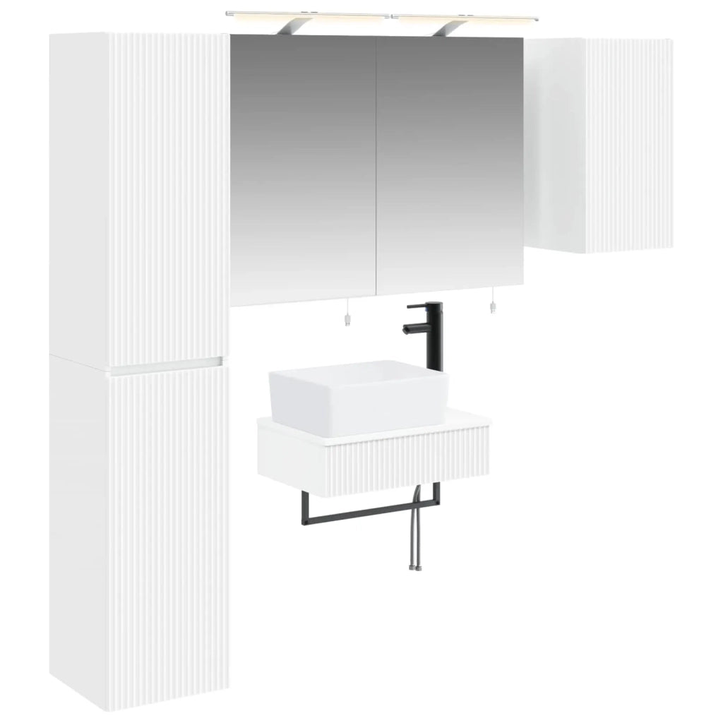 Set di mobili per il bagno 5 pz Bianco 3407263