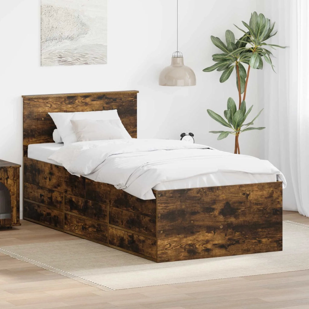 Daybed Rovere Affumicato e Nero 90 x 190 cm Legno multistrato 3408526