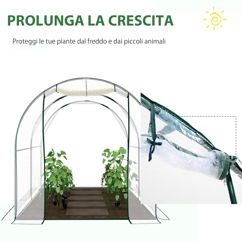 Serra da Giardino Tunnel ¨C zephmum ¨C Acciaio PVC 2x2.5x2m