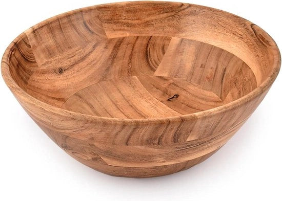 Scatola per frutta in legno di acacia per servizio di frutta o insalate - servizio per tavola da cucina (254 cm x 254 cm x 1016 cm)