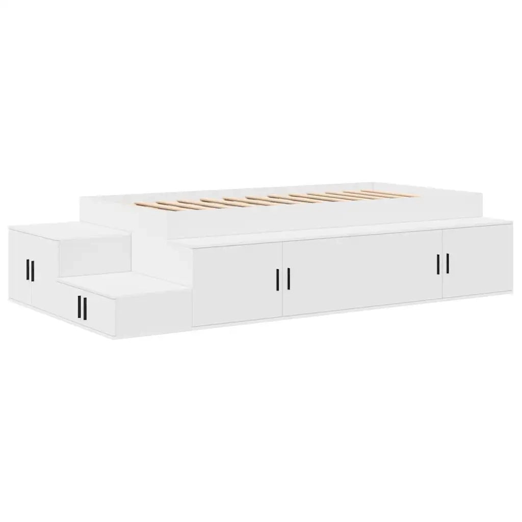 Struttura letto con contenitore Bianco 80 cm Legno multistrato 3335573