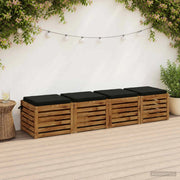 Cuscini per Sedia in 4 Pezzi SOEST 4 pz 100% Poliestere Nero 944455