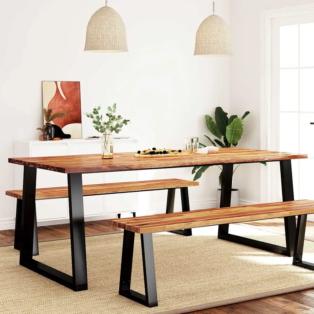 Tavolo da Pranzo | Tavolo da cucina Bordi Vivi 200x90x75 cm Legno Massello Acacia