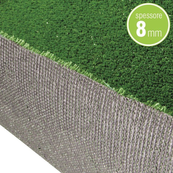 ERBA SINTETICA SEMPREVERDE 8 MM ROTOLO 2X3 METRI VERDELOOK PRATO ARTIFICIALE