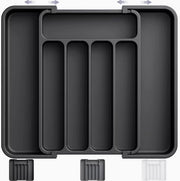 Organizzatore di Cucina a Sfogliabile da 2 – Pannello di Carico Rimovibile – Organizzatore di Cucina Regolabile per Coltelliere, Scrivania e Cassetti di Archiviazione