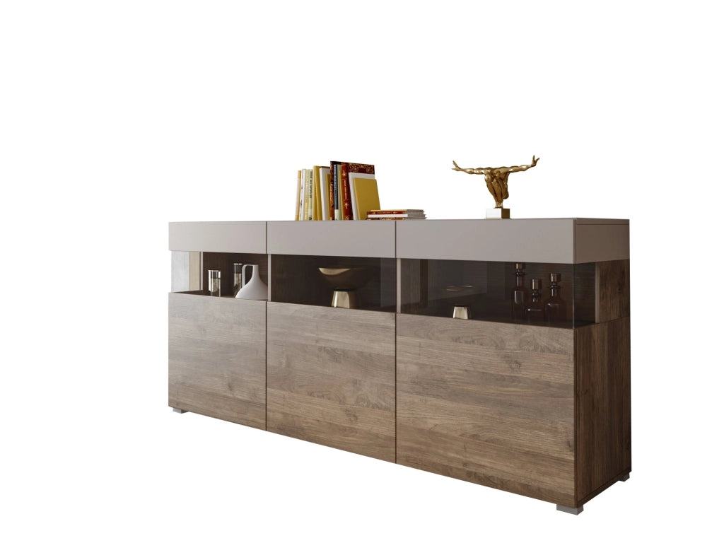 Madia Fanna, Credenza 3 Ripiani, 180x41x80h cm Marrone