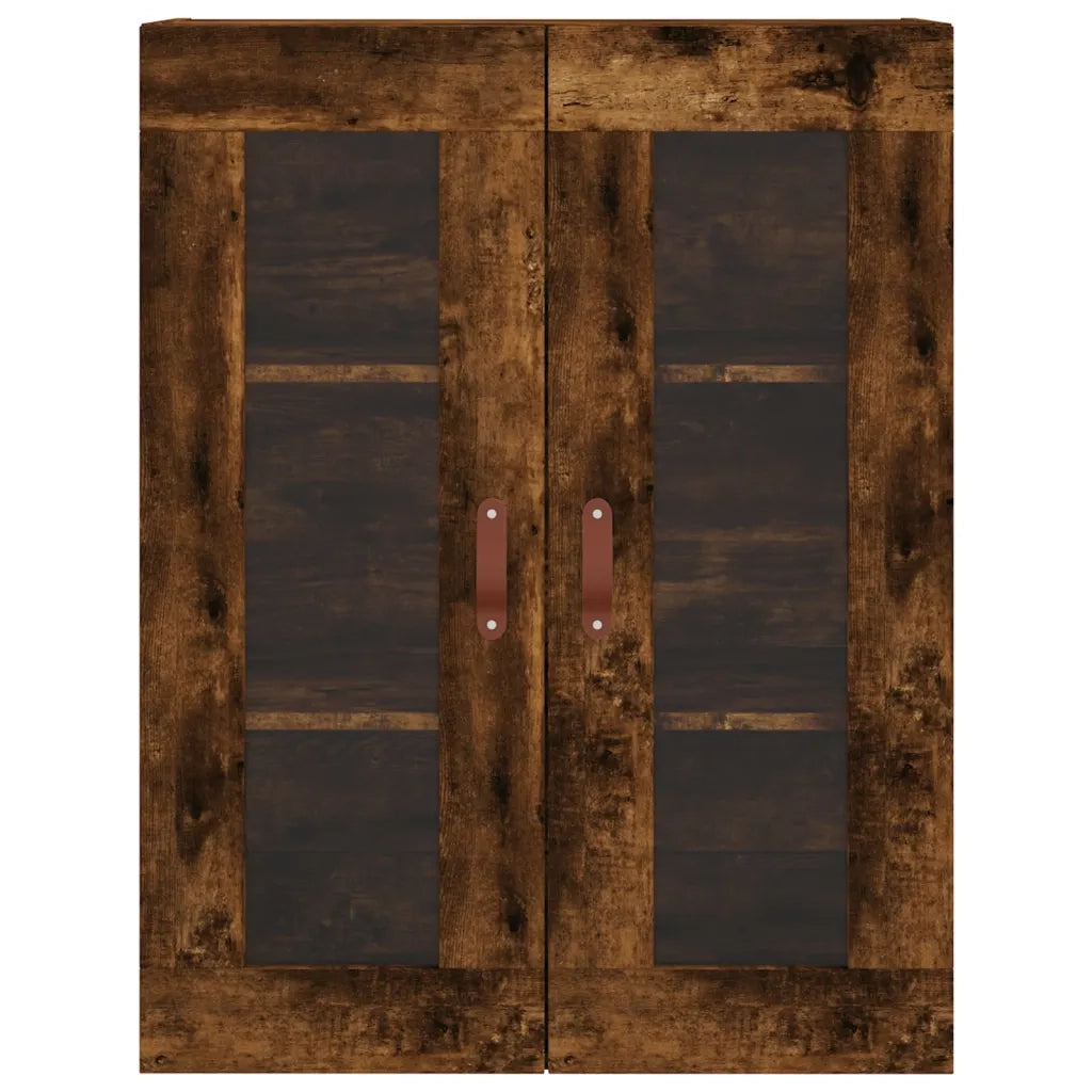 Armadietti a Parete 2 pz Rovere Fumo in Legno Multistrato 3197918