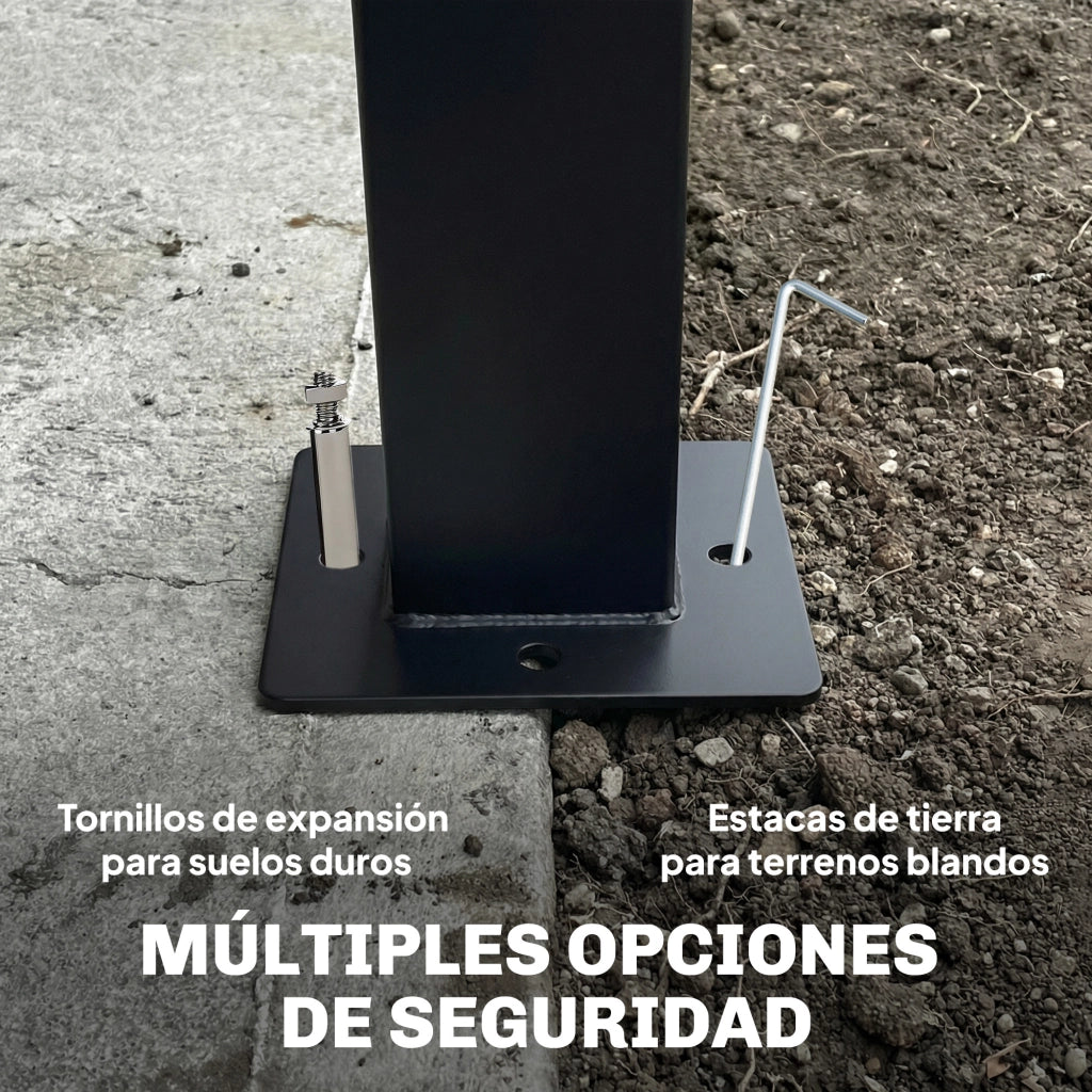 Gazebo da Giardino ¨C Xylo ¨C Doppio Tetto Pareti in Rete UPF50+ Grigio 360x300x275cm