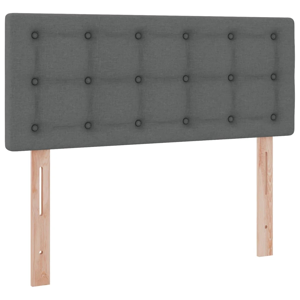 Letto con contenitore e LED Grigio scuro 120 x 200 cm Tessuto 3371263