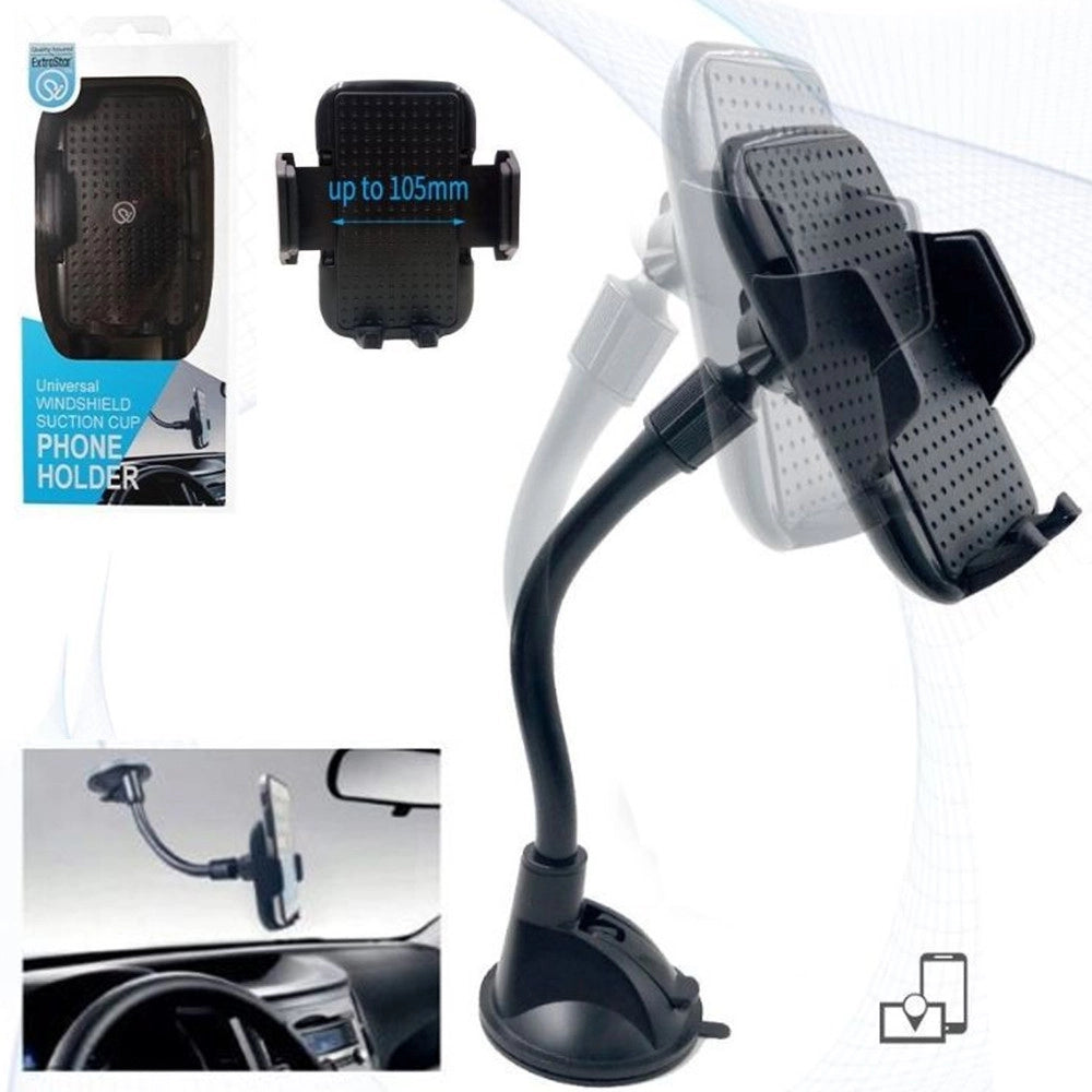Trade Shop - Supporto Cellulare Auto Per Cruscotto Parabrezza Con Ventosa Portacellulare 360° -