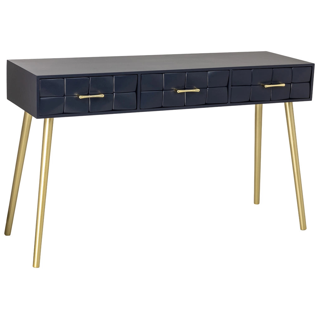 Mobile ingresso in legno nero 132x41x79h cm