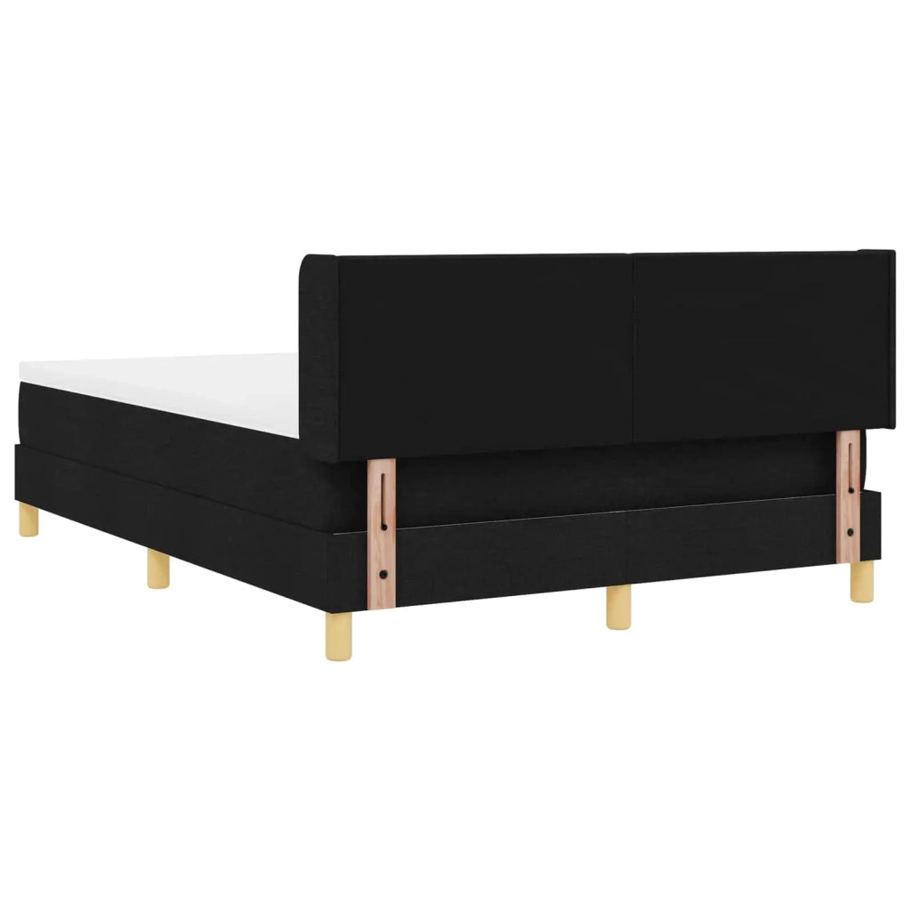 Letto a molle con materasso Nero 200 x 140 cm Tessuto 3341295