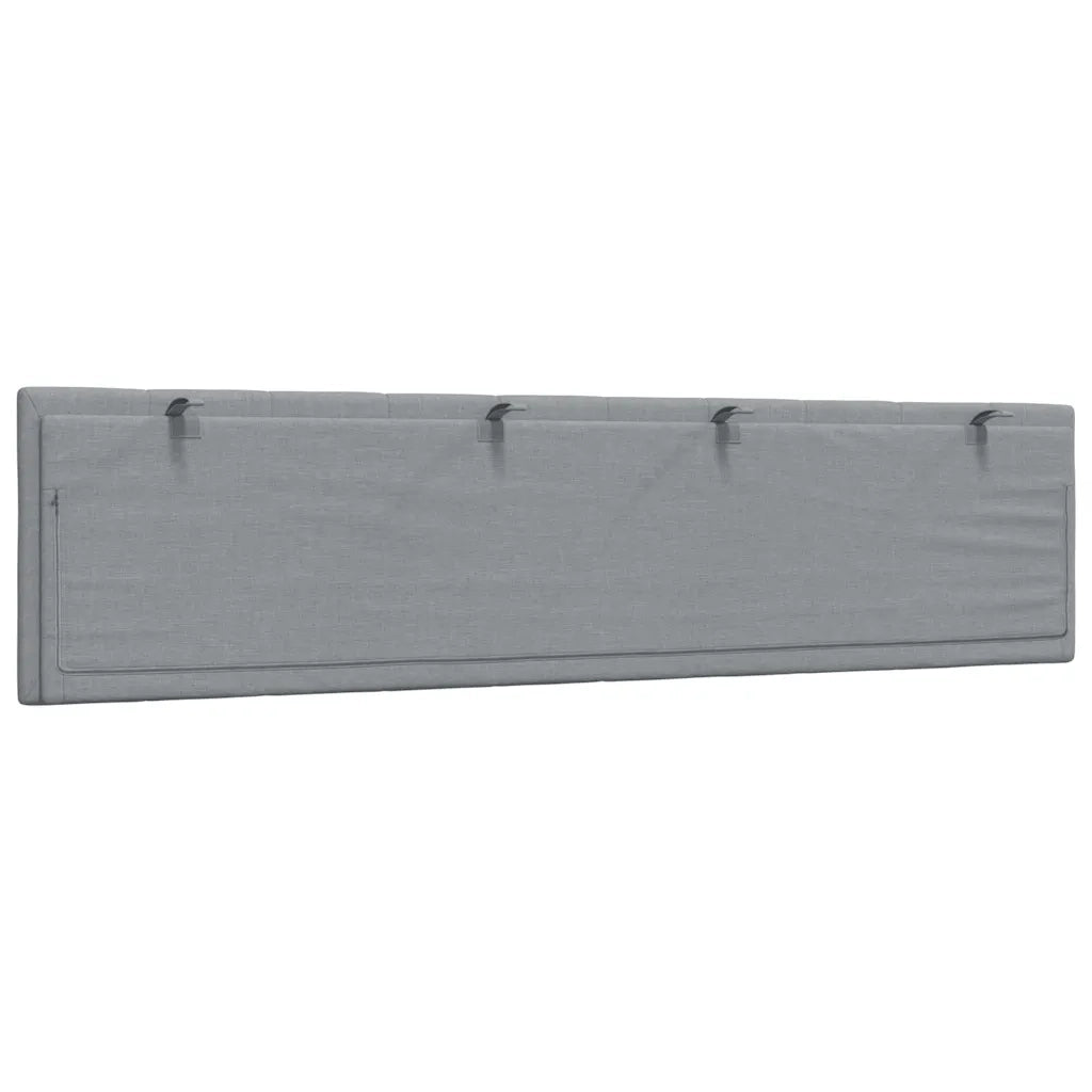 Cuscino Testiera-Cuscino per Testiera Hanko Grigio Chiaro 200 cm in Tessuto