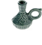 Pitcher per candele, sospensione ceramica per candele sottili, sospensione per candele ortodosse, ideale per candele fino a Ø 1,1 cm (colore verde)